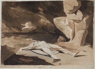 Thetis sörjer Achilles kropp av Johann Heinrich Füssli