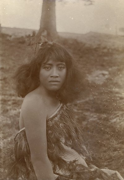 Studie av maorier, ca 1910 (silvergelatintryck) av Henry Gaze