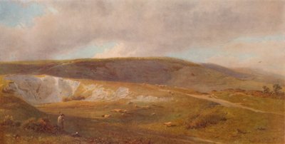 A Chalk Pit on the Downs, nära Eastbourne, 1871, 1935 av Henry George Hine
