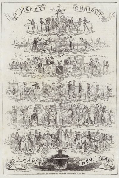 Julgranen, sett av fadern till en familj av Henry George Hine