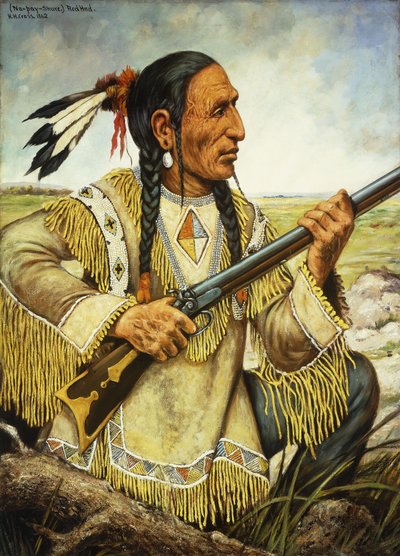 (Na-Pay-Shure) Red Hand, 1862 av Henry H. Cross