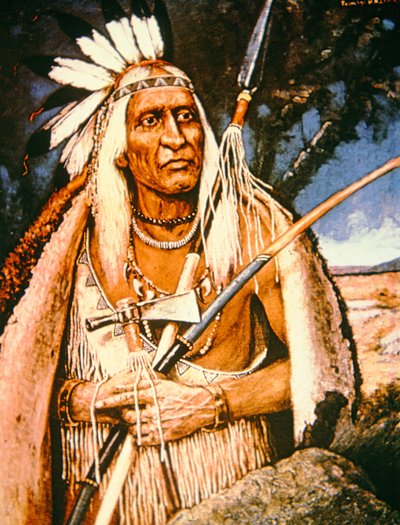 Iroquois Chief (olja på duk) av Henry H. Cross