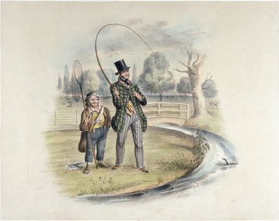 Abborrfiske, Teddington, från en uppsättning av sex bilder av 