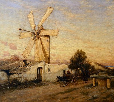 Månuppgång i Spanien, Buger, Mallorca av Henry Herbert La Thangue