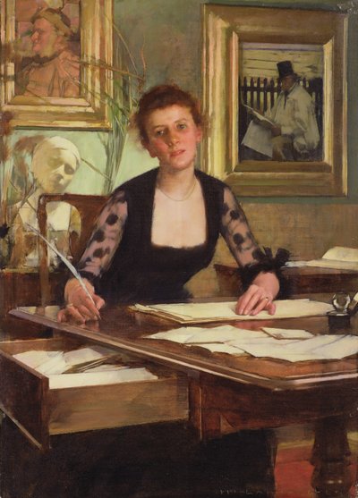 Porträtt av konstnärens fru av Henry Herbert La Thangue