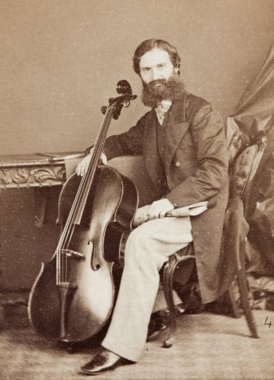 Porträtt av Alfredo Piatti av Henry Hering