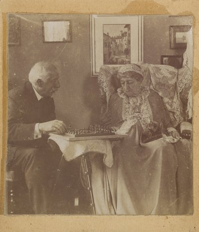 [Hardinge Hay Cameron och Lady Dalrymple spelar schack] av Henry Herschel Hay Cameron