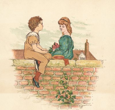 Neighbourly People (färg litho) av Henry Hetherington Emmerson