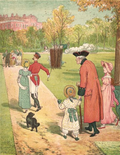 Springa för att se prinsessan (färg litho) av Henry Hetherington Emmerson
