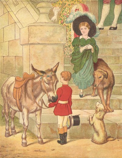The Princess Shopping (färg litho) av Henry Hetherington Emmerson