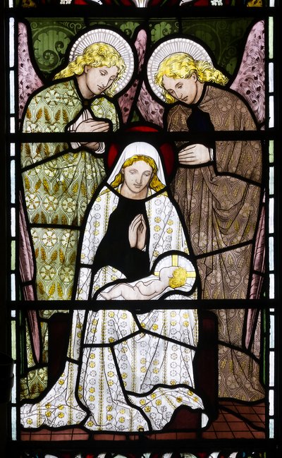 Änglar som beundrar Maria och Jesusbarnet, ca 1872 av Henry Holiday