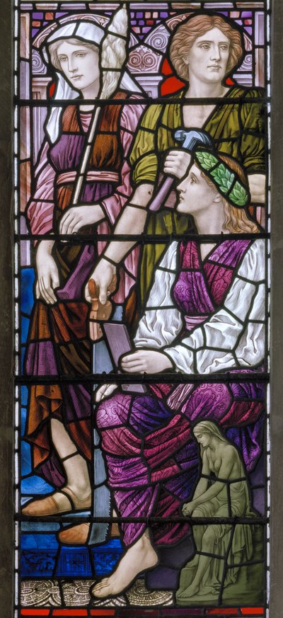 Buckland, St Mary, Lowndes & Drury, Henry Holiday, Arkitektur, 1918 av Henry Holiday
