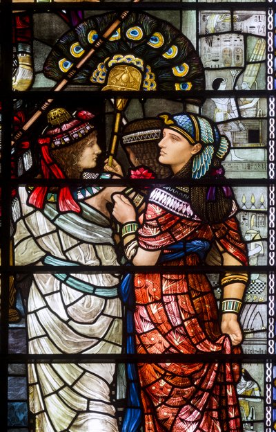 Durham Cathedral, Holday Workshop, Henry Holiday, Moses lämnar Faraos domstol, 1895 av Henry Holiday
