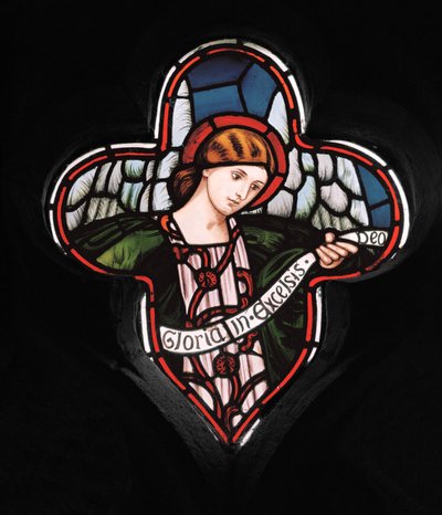 Quatrefoil Angel, 1863 (målat glas) av Henry Holiday