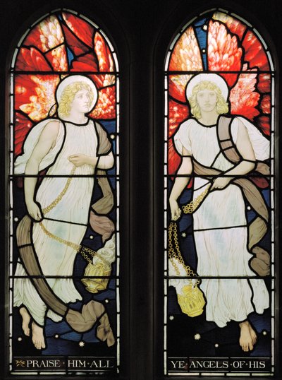 Sensing Angels, 1882 (målat glas) av Henry Holiday