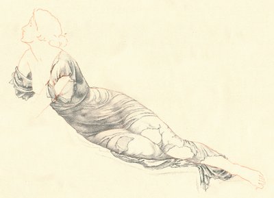 Studera i Draperi, c1900 av Henry Holiday