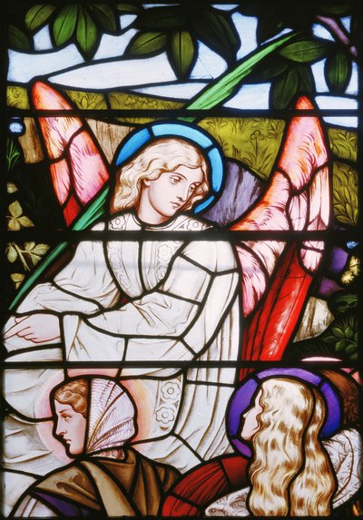 Bebådelsen, 1863 (målat glas) av Henry Holiday