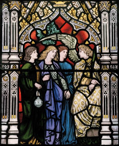 The Three Marys and an Angel, 1865 (målat glas) av Henry Holiday