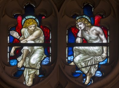 Westminster, St Margaret, James Powell & Sons, Henry Holiday, Tracery Angels, 1883 av Henry Holiday