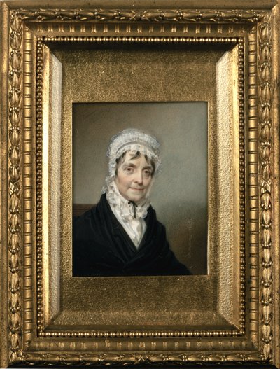 Mrs Alexander Hamilton, 1825 (wc på elfenben) av Henry Inman