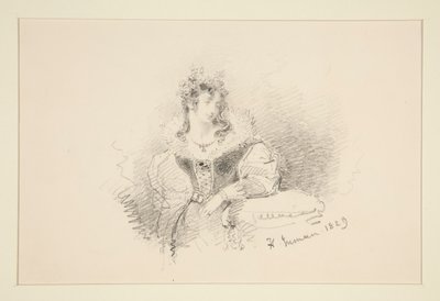 Porträtt av en kvinna av Henry Inman