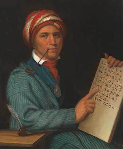 Sequoyah (ca 1770-1843), ca 1830 (olja på duk) av Henry Inman