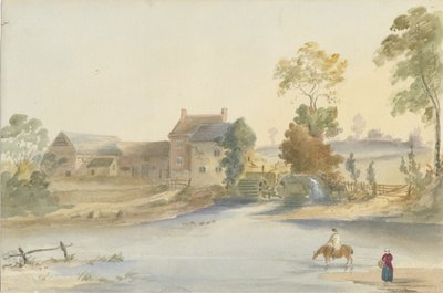 Seisdon Mill: akvarellmålning, nd [1844] av Henry James Noyes
