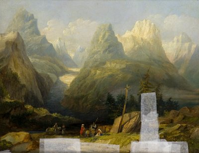 Utsikt över Alperna av Henry John (attr. to) Boddington