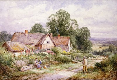 A Sheep Lane nära Woburn, Bedfordshire av Henry John Sylvester Stannard