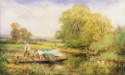 Färja på Avon (akvarell) av Henry John Sylvester Stannard