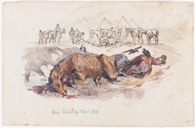 Vårt kavalleri, döda hästar av Henry John Wilkinson