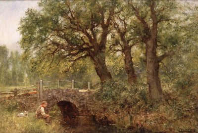 En ung fiskare (olja på duk) av Henry John Yeend King