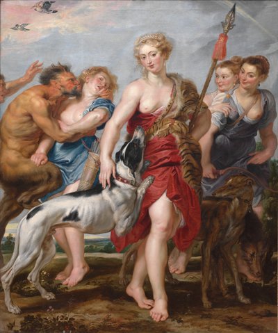 Diana och hennes nymfer går på jakt av Henry Joseph Redouté