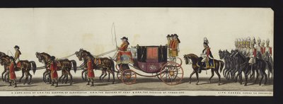 En del av panoramautsikten över hela begravningsprocessen av Arthur, hertig av Wellington (färgad akvatint) av Henry Jr and Sala Alken