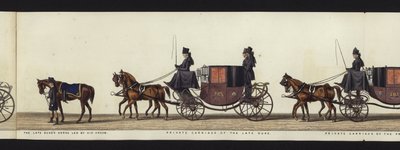 En del av panoramautsikten över hela begravningsprocessen av Arthur, hertig av Wellington (färgad akvatint) av Henry Jr and Sala Alken