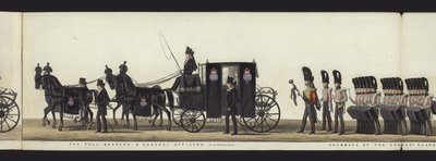 En del av panoramautsikten över hela begravningsprocessen av Arthur, hertig av Wellington (färgad akvatint) av Henry Jr and Sala Alken