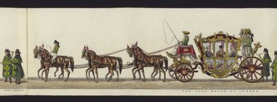 En del av panoramautsikten över hela begravningsprocessen av Arthur, hertig av Wellington (färgad akvatint) av Henry Jr and Sala Alken