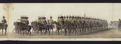 En del av panoramautsikten över hela begravningsprocessen av Arthur, hertig av Wellington (färgad akvatint) av Henry Jr and Sala Alken