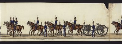 En del av panoramautsikten över hela begravningsprocessen av Arthur, hertig av Wellington (färgad akvatint) av Henry Jr and Sala Alken