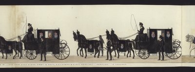 En del av panoramautsikten över hela begravningsprocessen av Arthur, hertig av Wellington (färgad akvatint) av Henry Jr and Sala George Augustus Alken