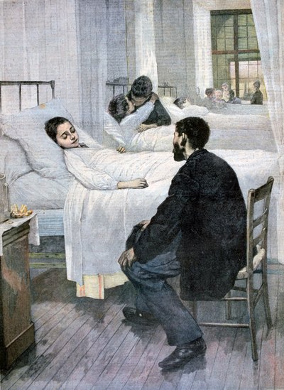 Besöksdag på sjukhuset, 1893 av Henri Jules Jean Geoffroy