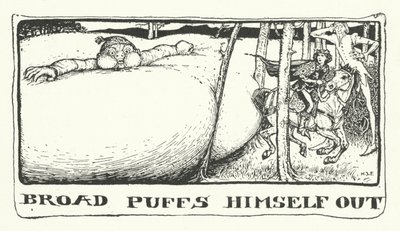 Bred puffar ut sig (gravyr) av Henry Justice Ford