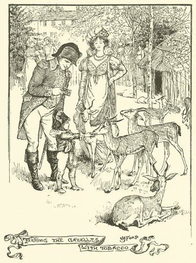 Mata gasellerna med tobak (gravyr) av Henry Justice Ford