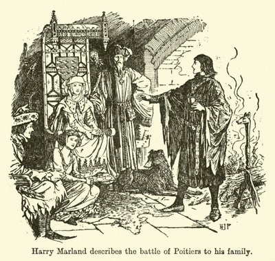 Harry Marland beskriver slaget vid Poitiers för sin familj av Henry Justice Ford