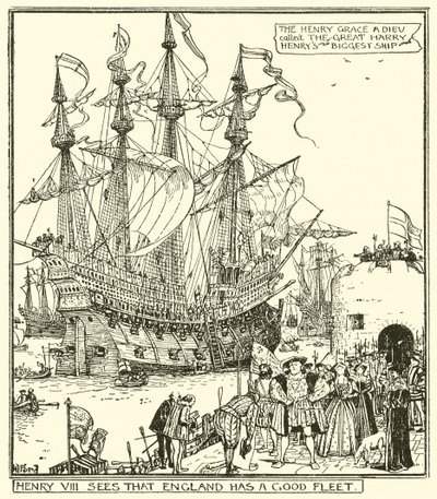 Henry VIII ser att England har en bra flotta av Henry Justice Ford