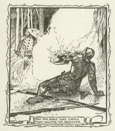 Hur Sir Bors räddades från att döda sin bror av Henry Justice Ford