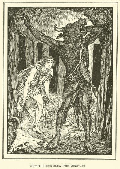 Hur Theseus dödade Minotauren av Henry Justice Ford