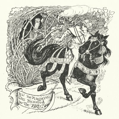 Hur trollkarlen blev hindrad av penseln (gravyr) av Henry Justice Ford