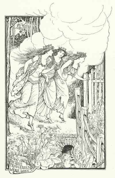 Hur de tre prinsessorna gick förlorade (gravyr) av Henry Justice Ford