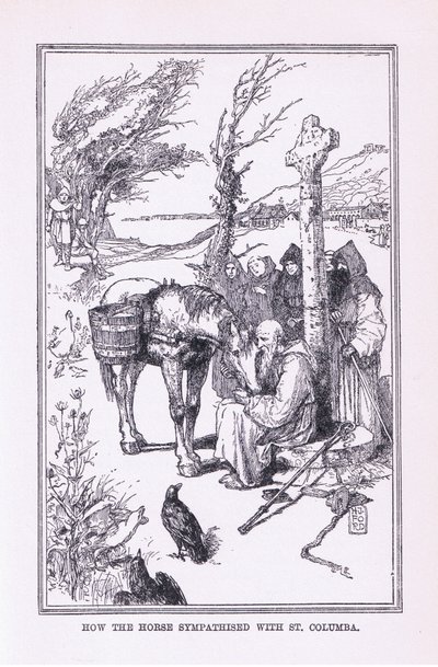 Hur hästen sympatiserade med St Columba, 1912 av Henry Justice Ford